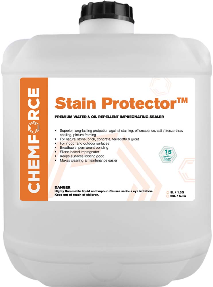 Stain Protector™ Sealer for natural stone, pavers, polished concrete